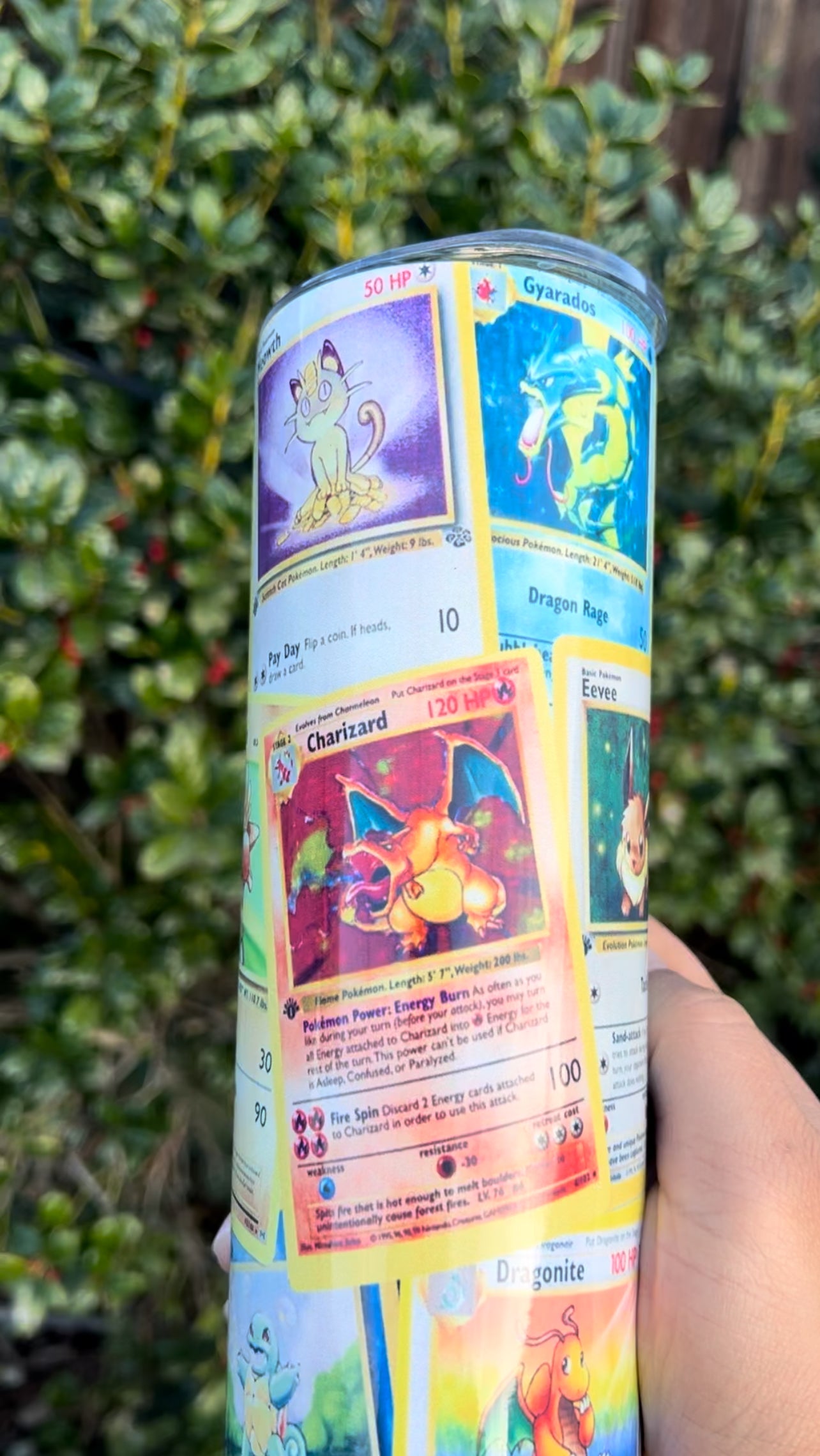 Custom Poke Friends Tumbler - 20oz Insulated Cup with Vintage Card Design