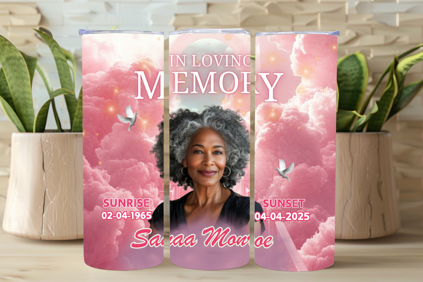 Personalized Memorial Tumbler I Custom Photo Remembrance Cup for Loss of Loved One