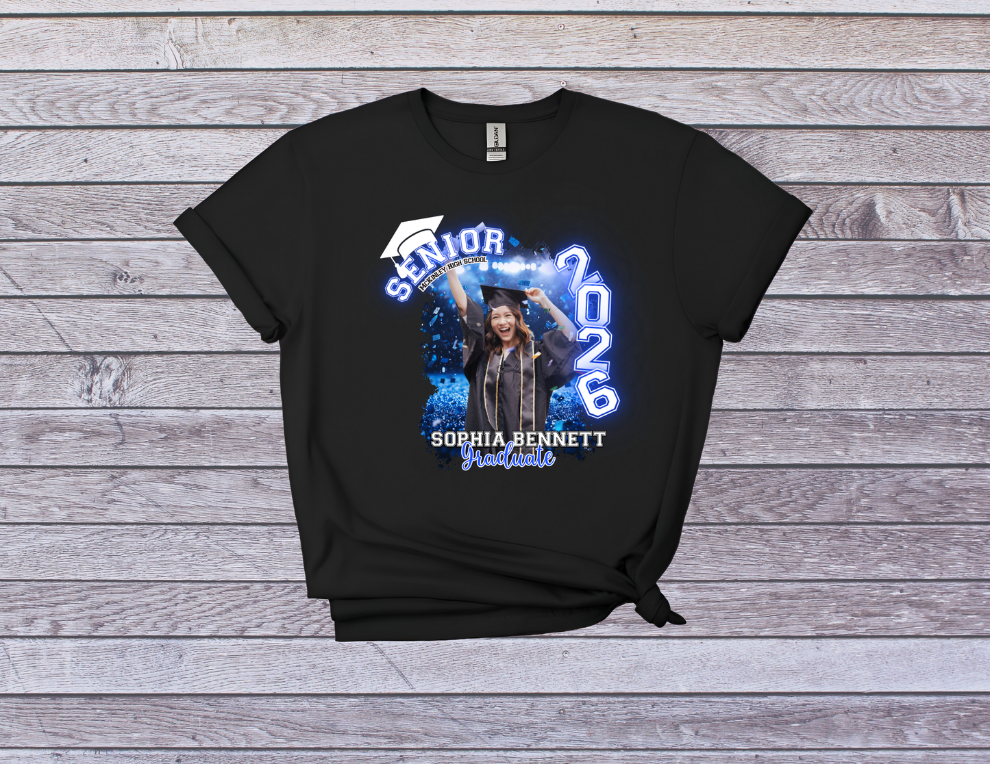 Personalized Senior 2026 Graduation Shirt - Custom Photo & Name