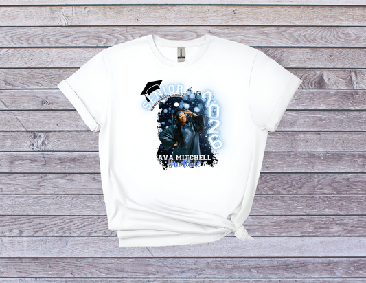 Personalized Senior 2026 Graduation Shirt - Custom Photo & Name Personalized Senior 2026 Graduation Shirt - Custom Photo & Name