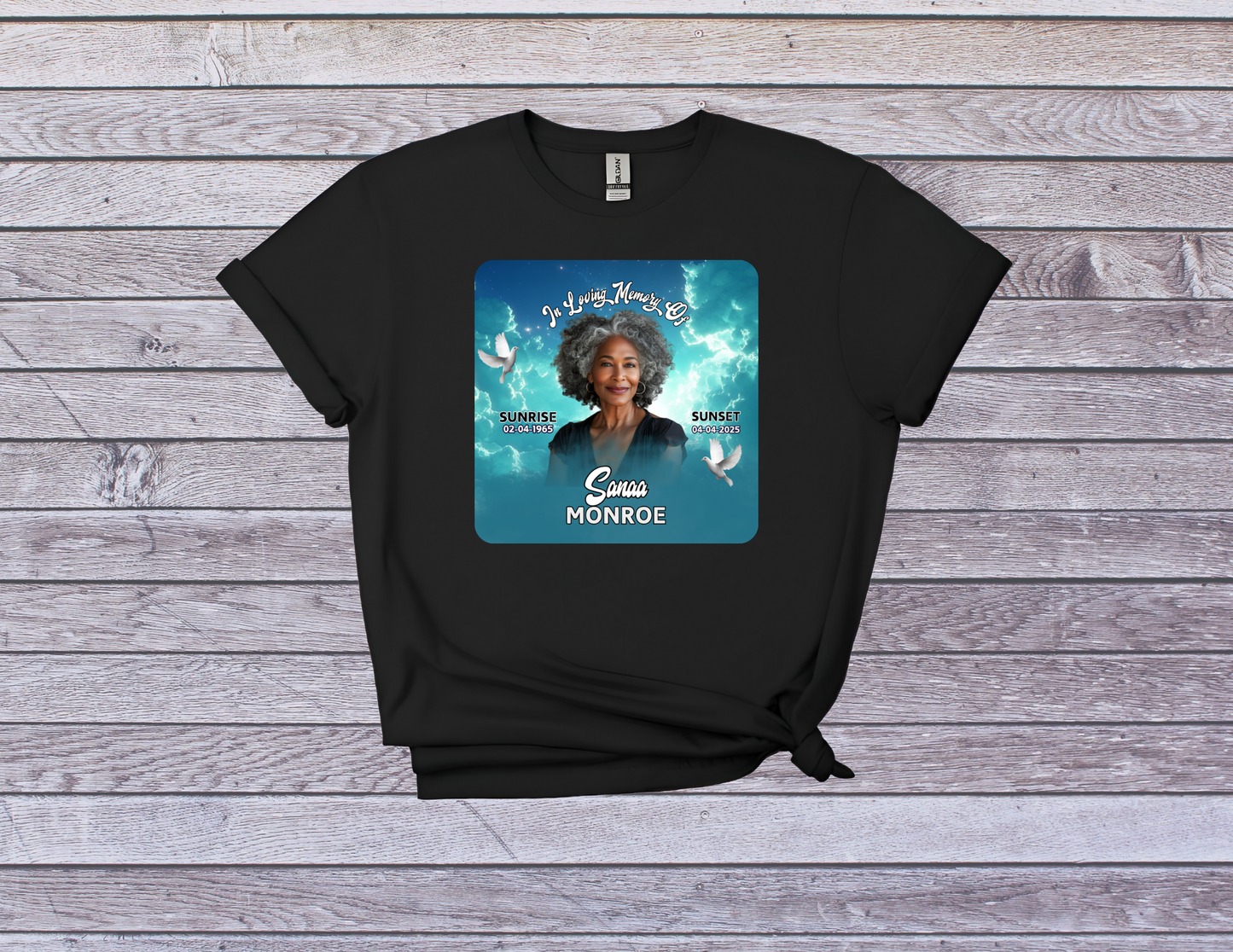Custom Memorial T-Shirt - In Loving Memory Shirt with Photo I Tribute Tee for Funeral or Celebration of Life