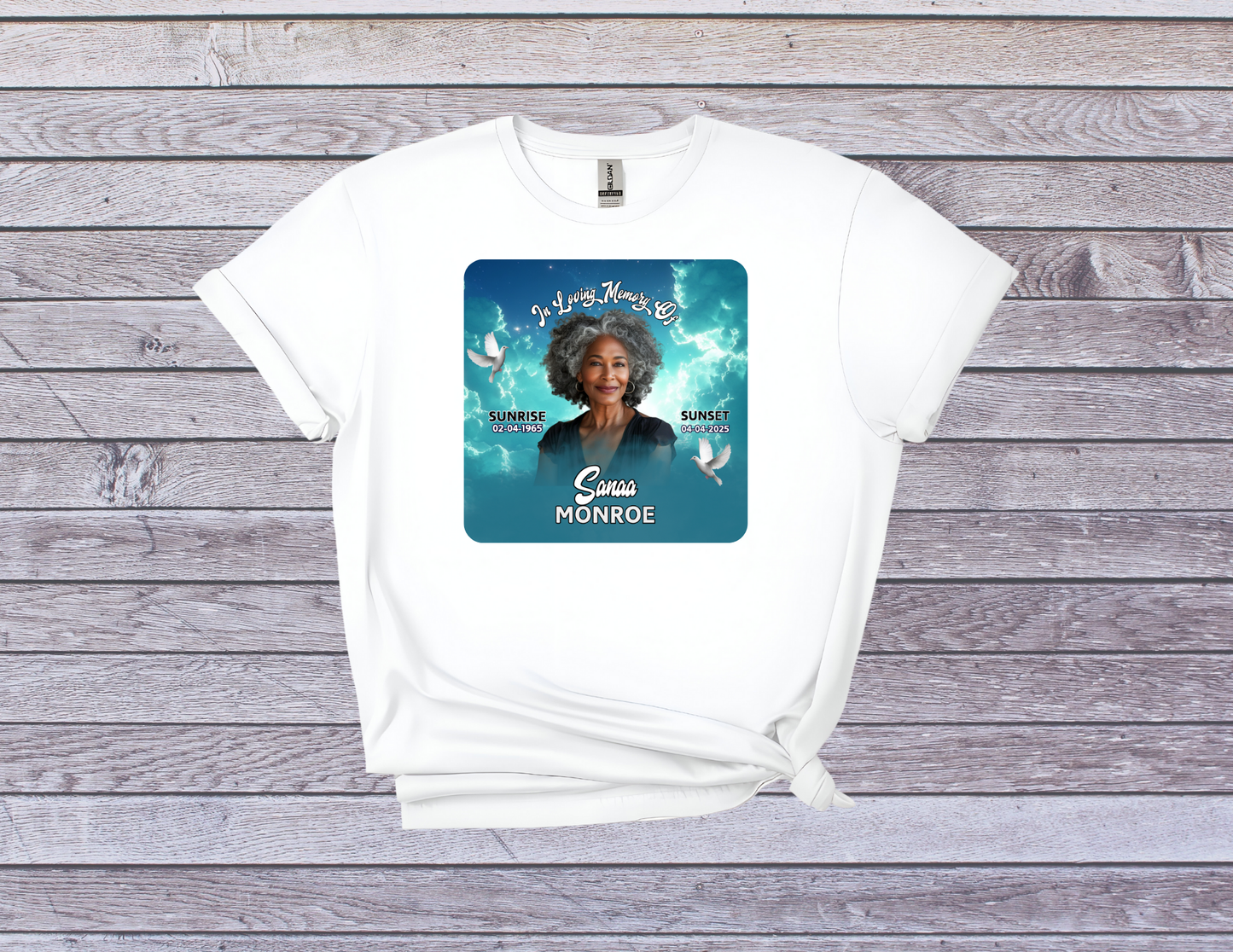 Custom Memorial T-Shirt - In Loving Memory Shirt with Photo I Tribute Tee for Funeral or Celebration of Life
