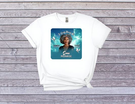 Custom Memorial T-Shirt - In Loving Memory Shirt with Photo I Tribute Tee for Funeral or Celebration of Life Custom Memorial T-Shirt - In Loving Memory Shirt with Photo I Tribute Tee for Funeral or Celebration of Life