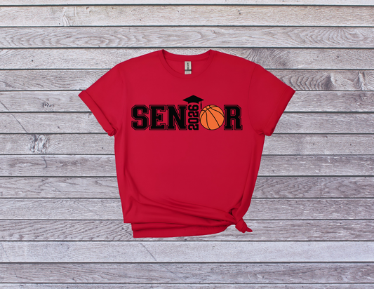 Senior Basketball 2026 Shirt I High School Graduation T-Shirt for Basketball Players Senior Basketball 2026 Shirt I High School Graduation T-Shirt for Basketball Players