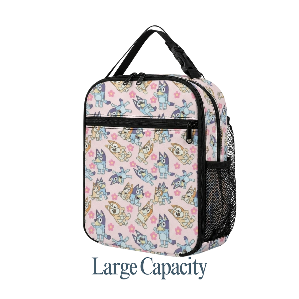 Personalized Pink Bluey Backpack Set for Kids – 3-Piece School Bag Set