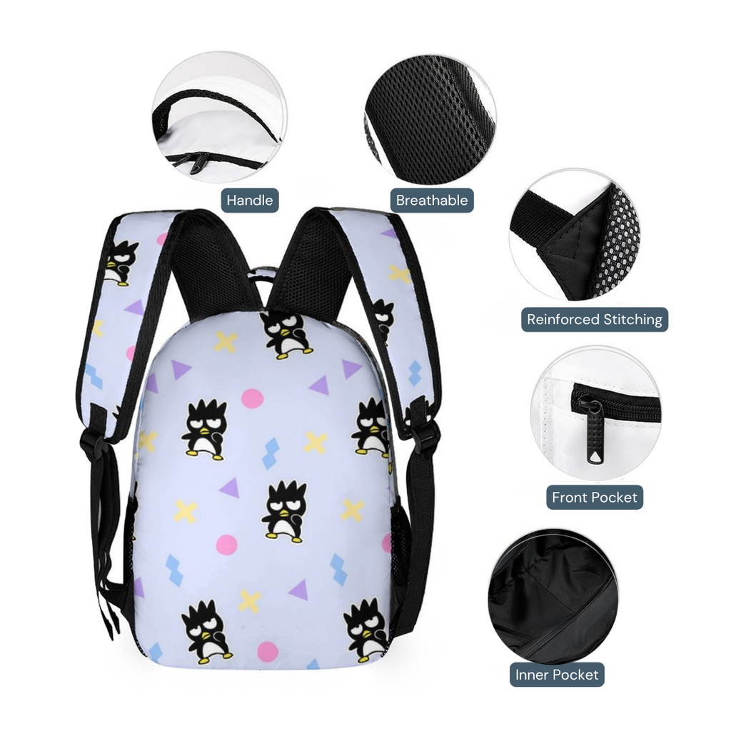 Personalized Sanrio Badtz Maru Backpack Set for Kids – 3-Piece Sanrio School Bag Set