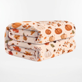 Custom Watercolor Pumpkin Fleece Blanket – Personalized 60x80 Fall Blanket