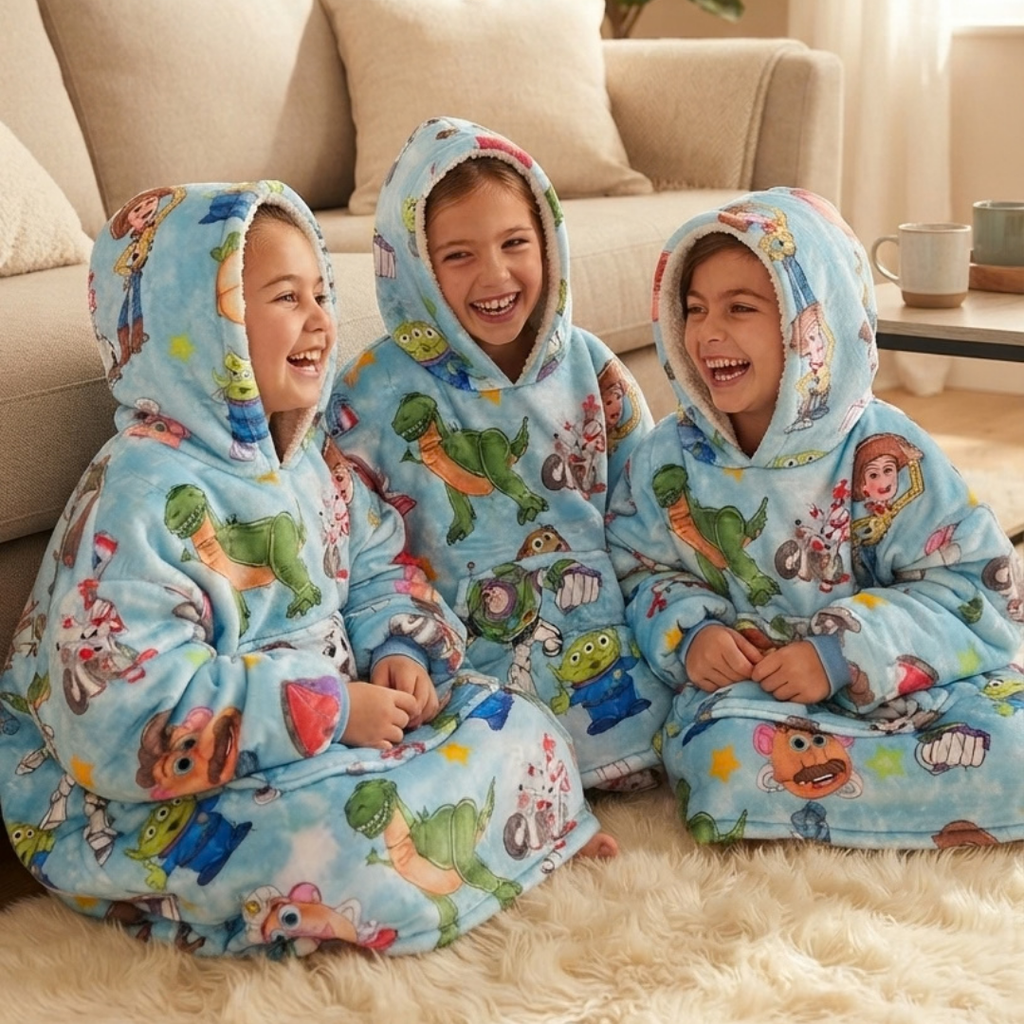 Custom Toy Story Blanket Hoodie – Personalized Wearable Fleece Snuggie
