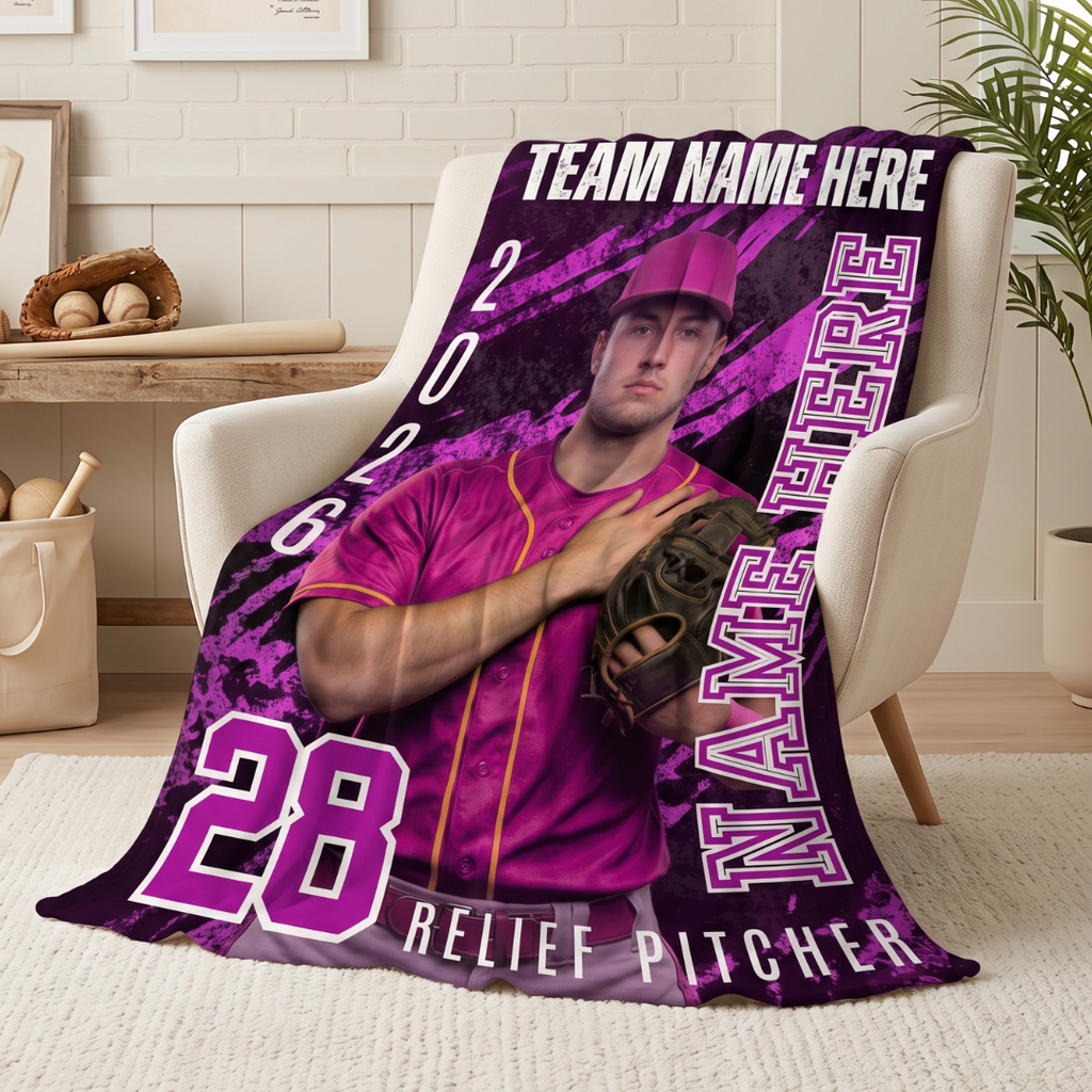 Custom Sports Blanket 60x80 – School Name & Logo Fleece Blanket