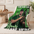 Custom Baseball Blanket 60x80 – Custom Name, School & Team Logo Fleece Blanket