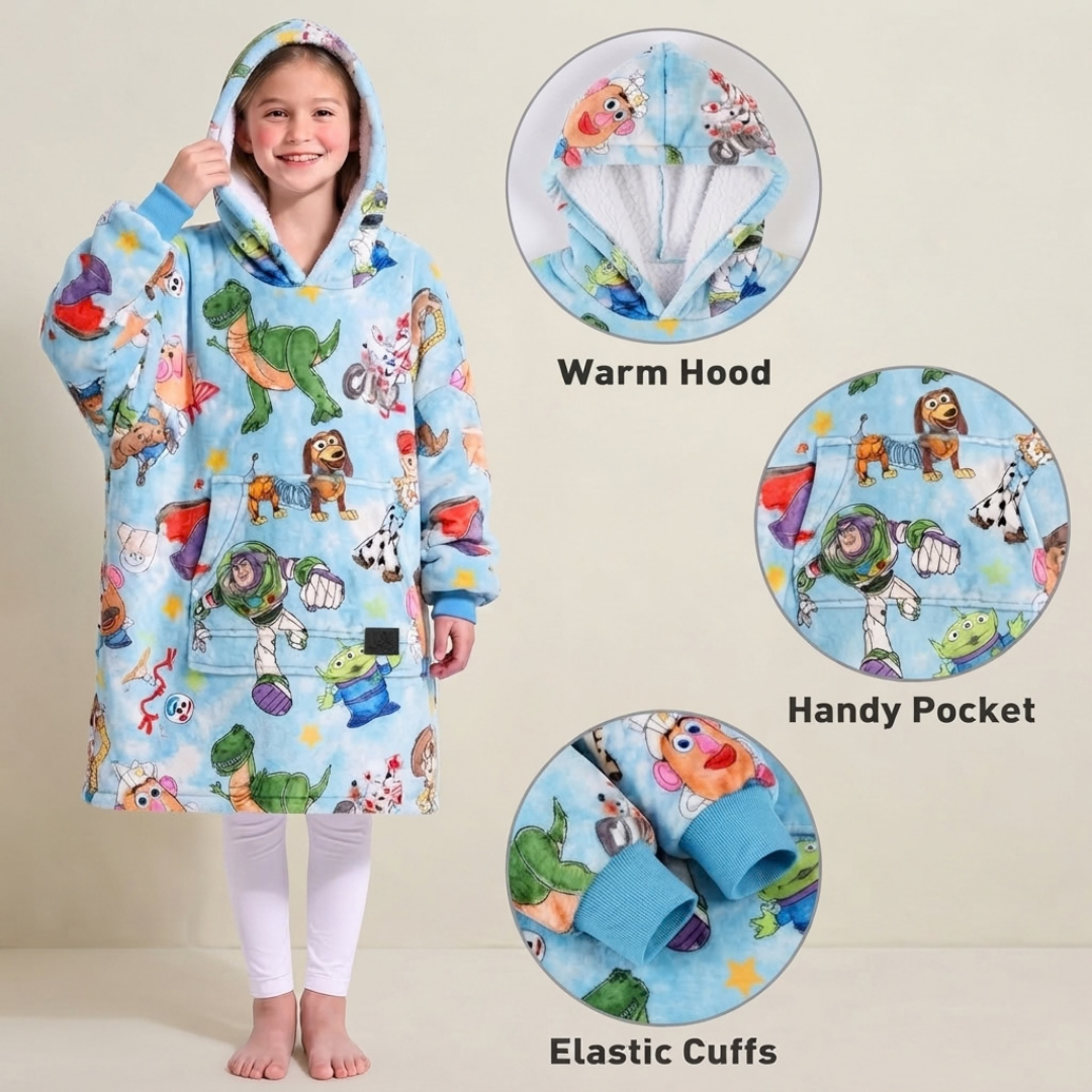 Custom Toy Story Blanket Hoodie – Personalized Wearable Fleece Snuggie