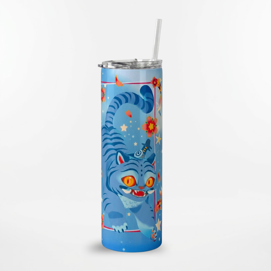 K-Pop Demon Hunters Derpy Tiger Tumbler – 20 oz Insulated