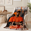 Custom Baseball Second Base Blanket 60x80 – Personalized Team Fleece Blanket