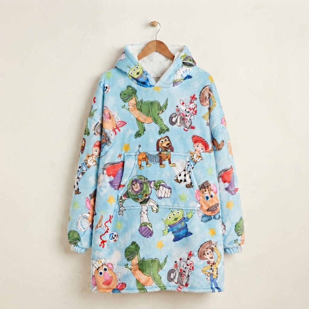 Custom Toy Story Blanket Hoodie – Personalized Wearable Fleece Snuggie