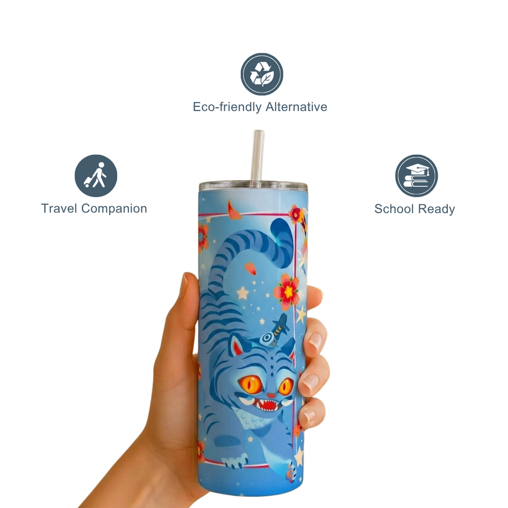 K-Pop Demon Hunters Derpy Tiger Tumbler – 20 oz Insulated