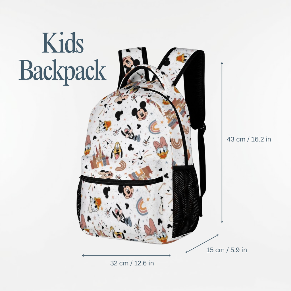 Personalized Mickey Mouse Clubhouse Backpack Set – 3-Piece Kids School Bag Set