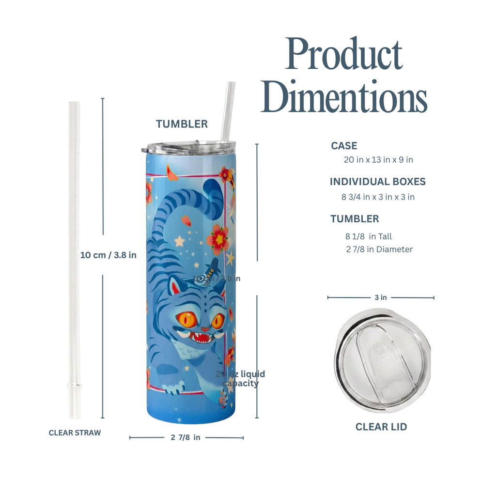 K-Pop Demon Hunters Derpy Tiger Tumbler – 20 oz Insulated
