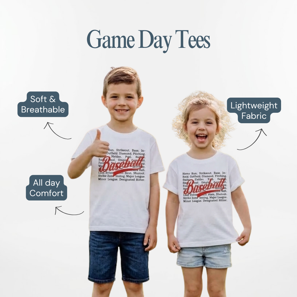 Personalized Baseball Word Art Shirt – Custom Cotton Shirt for Players & Team