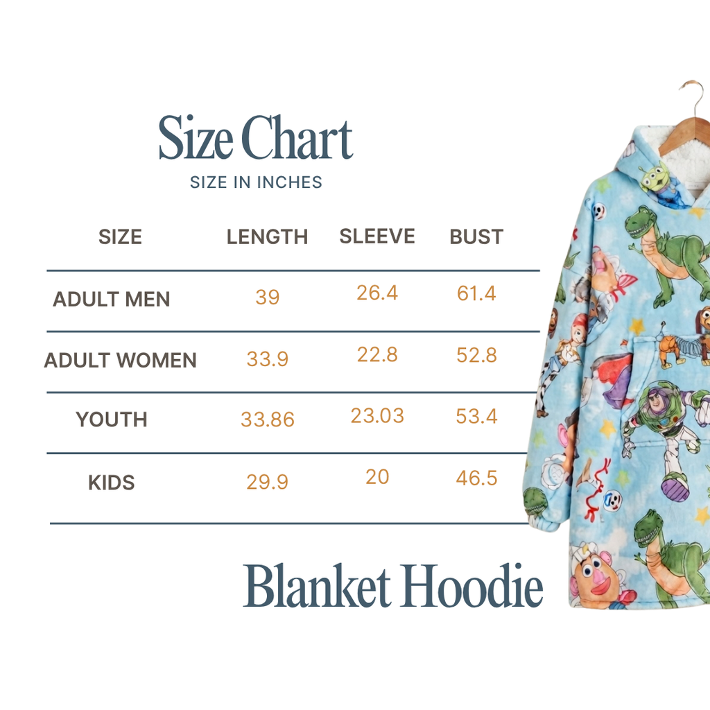 Custom Toy Story Blanket Hoodie – Personalized Wearable Fleece Snuggie