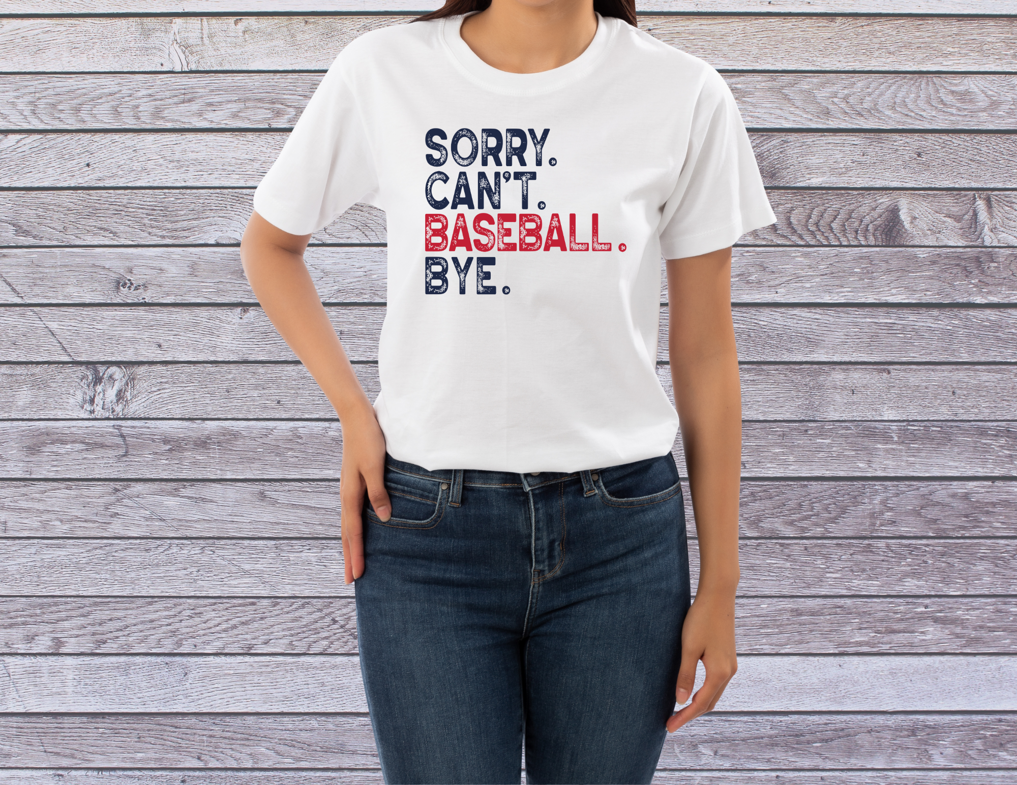 Sorry Can't, Baseball Bye T-Shirt - Funny Baseball Fan Tee for Players and Supporters