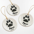 Personalized Paw Print Christmas Ornament – Custom Pet Keepsake Gift