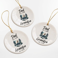 Personalized Grandpa & Father Christmas Ornament – Custom Ceramic Keepsake
