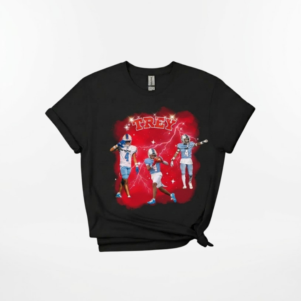 Personalized Football Shirt – Custom Cotton Sports T-Shirt for Kids & Teams