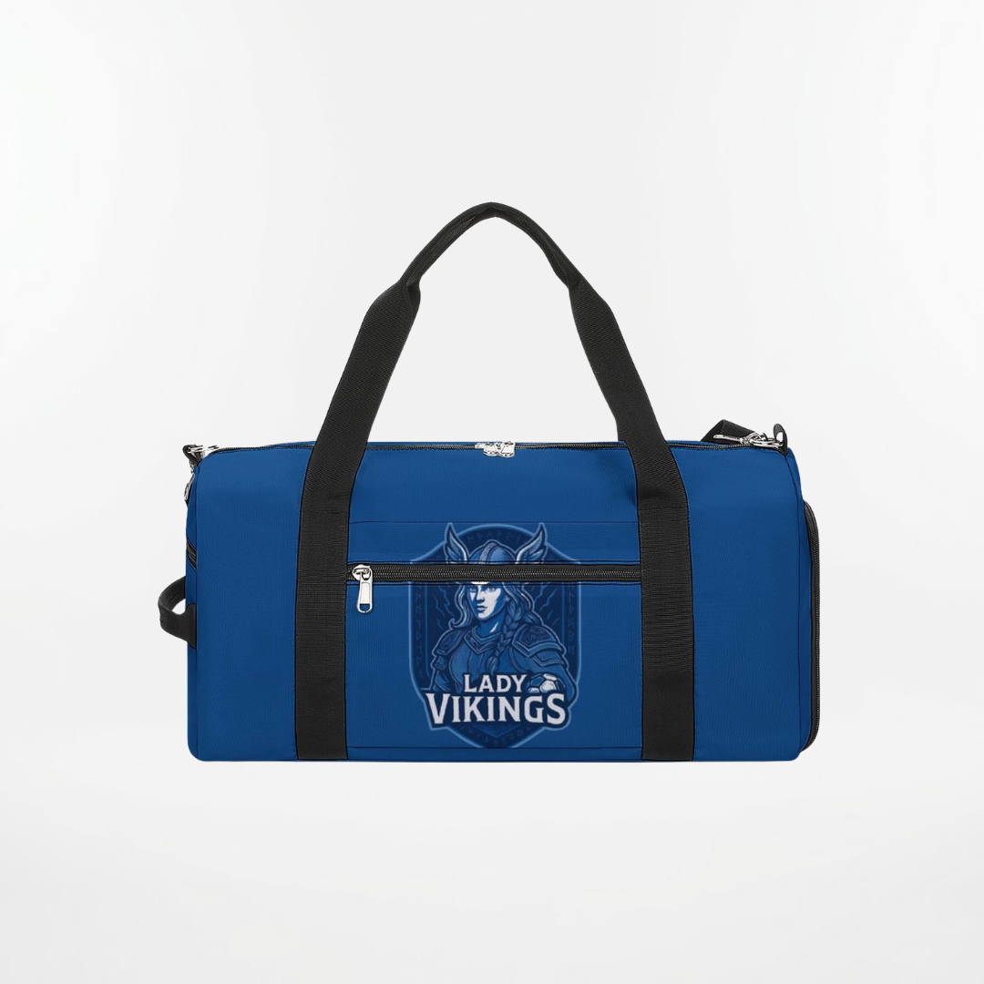 Personalized Lady Vikings Gym Duffel Bag – Training & Sports Shoulder Bag