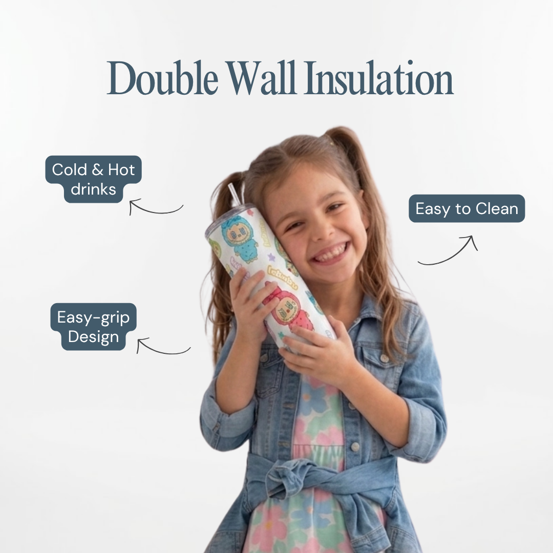 Labubu Kids Stainless Steel Tumbler – 20 oz Insulated
