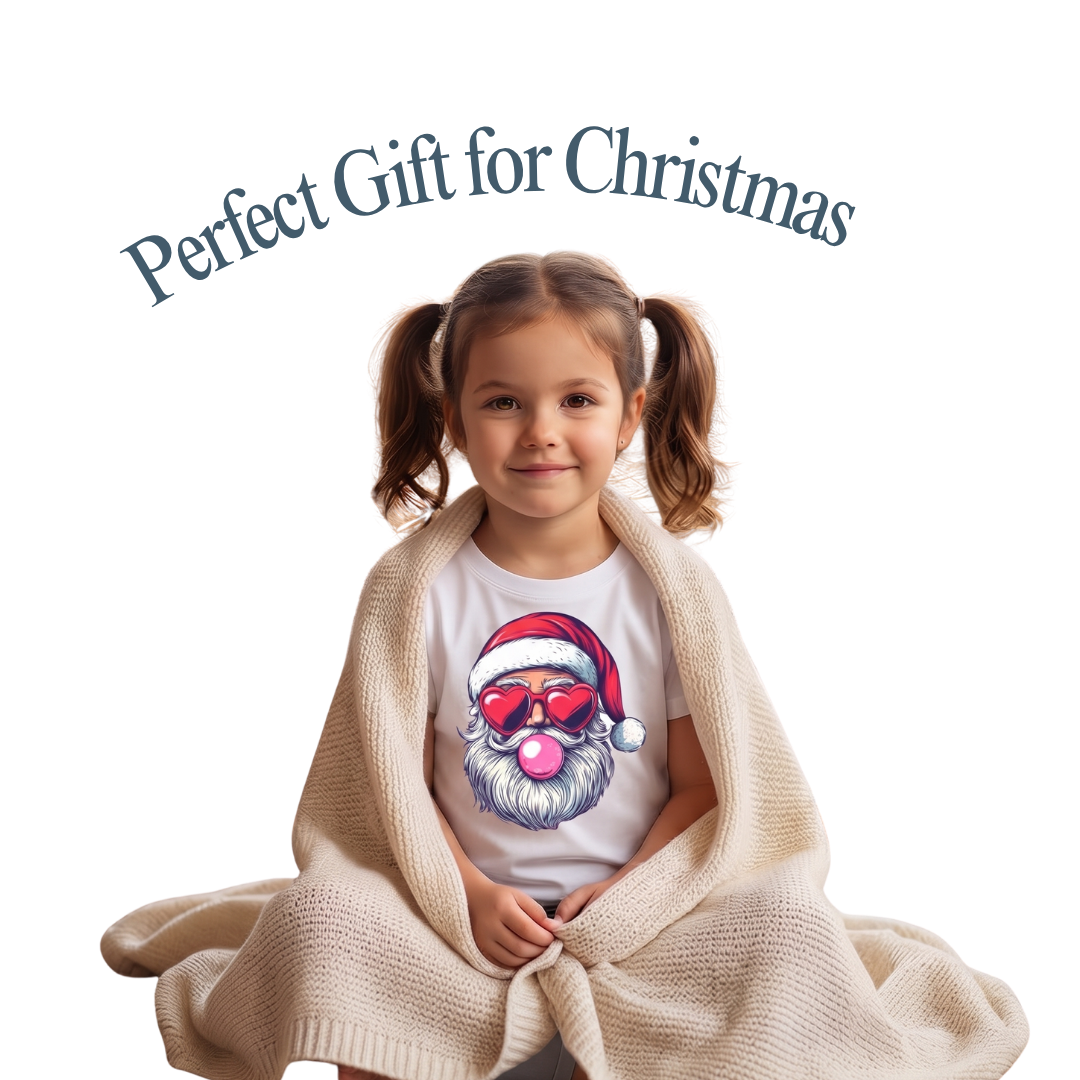 Personalized Santa Christmas T-Shirt for Kids & Family – Custom Holiday Shirt
