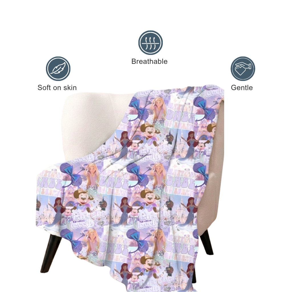 Personalized Tangled Character Blanket – Ultra-Soft Fleece 60x80