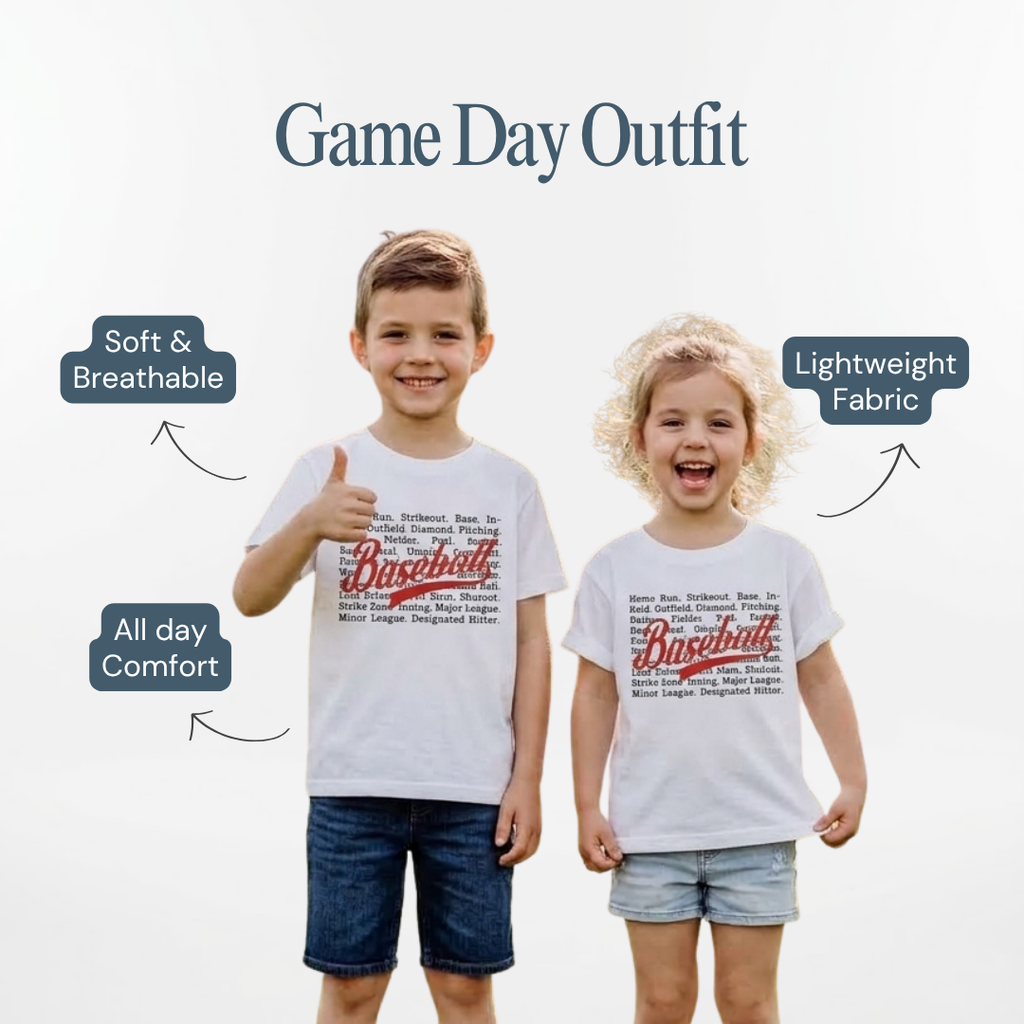 Personalized Baseball Statement Shirt – Cotton Sports Tee for Kids, Teams & Coaches