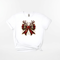 Personalized Coquette Reindeer Christmas Shirt – Kids & Family Holiday T-Shirt
