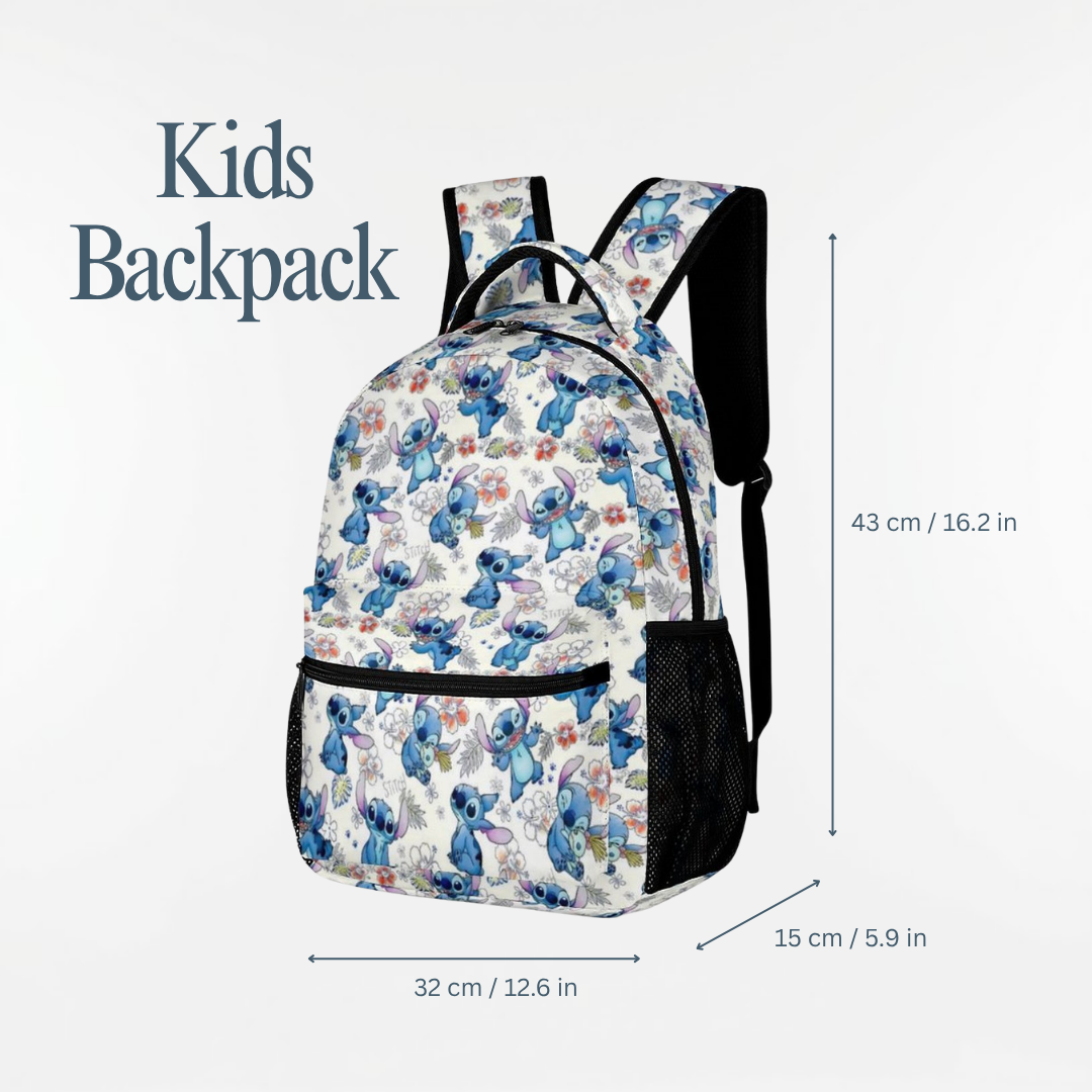 Personalized Stitch Backpack Set for Kids – 3-Piece School Bag Set