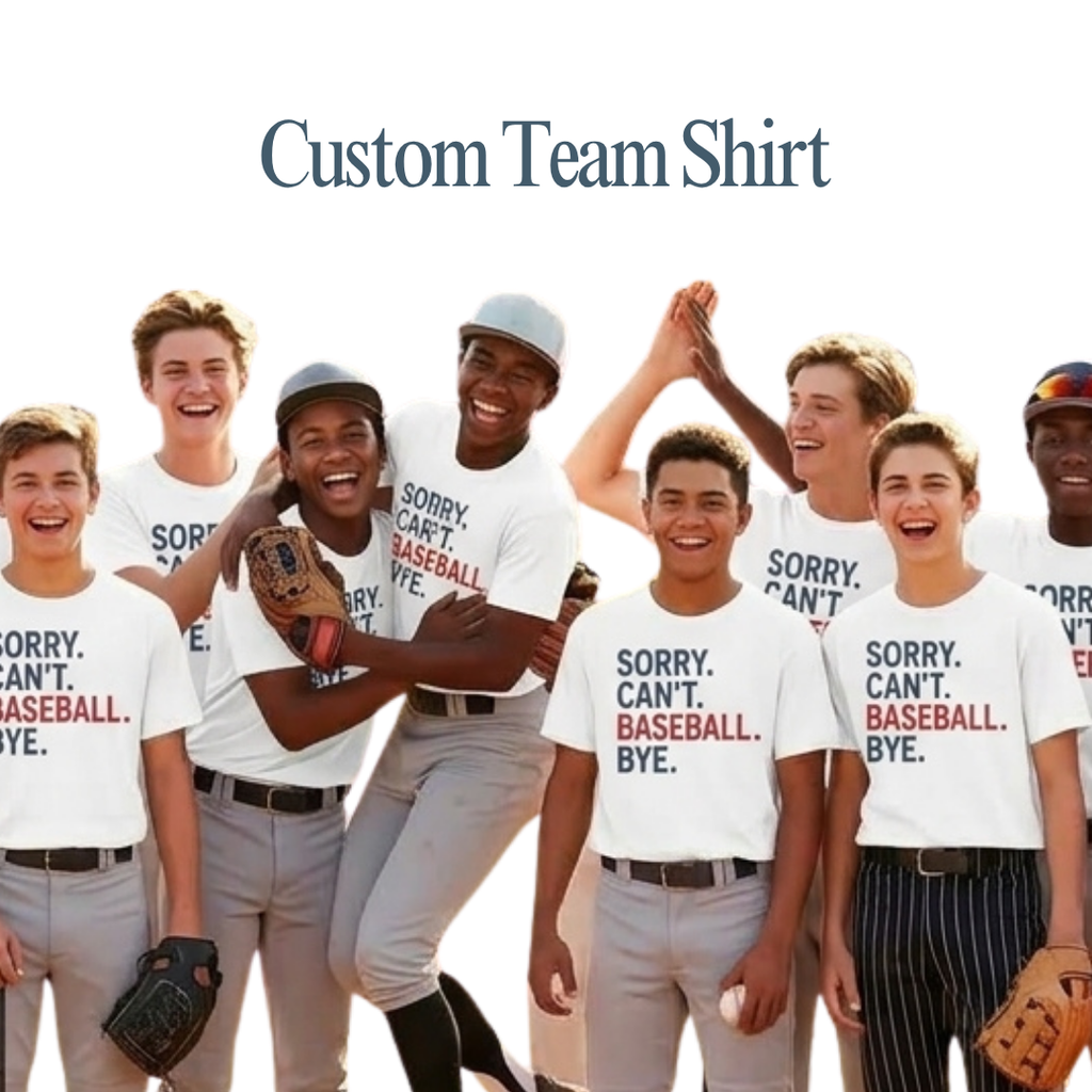 Personalized Baseball Statement Shirt – Cotton Sports Tee for Kids, Teams & Coaches