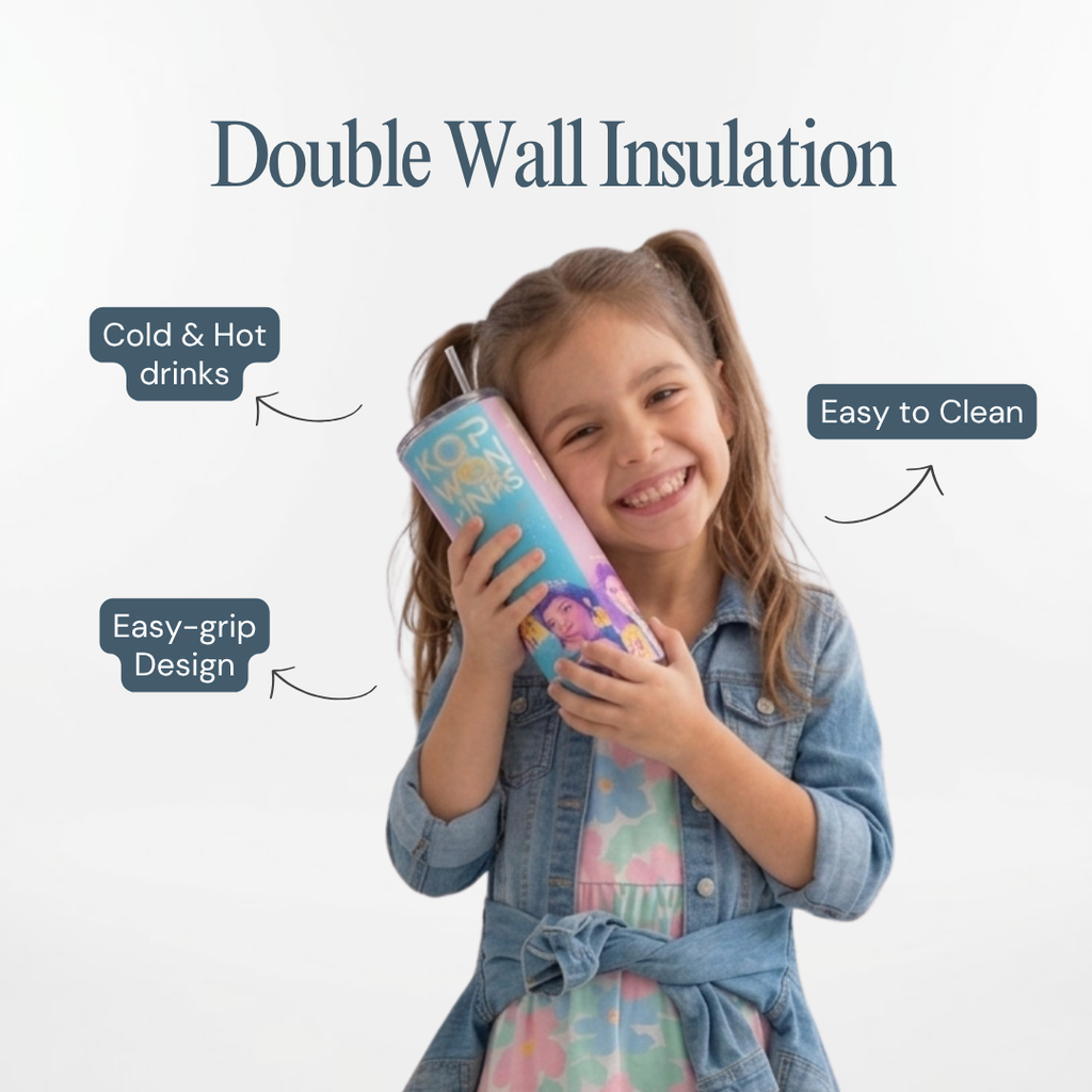 Colorful K-Pop Demon Hunter Tumbler – 20 oz Insulated Stainless Steel