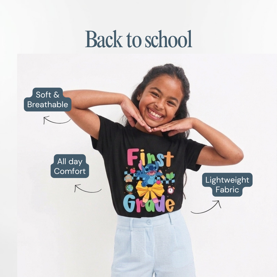 Personalized Stitch Pre-K Back to School Shirt – Kids Cotton T-Shirt