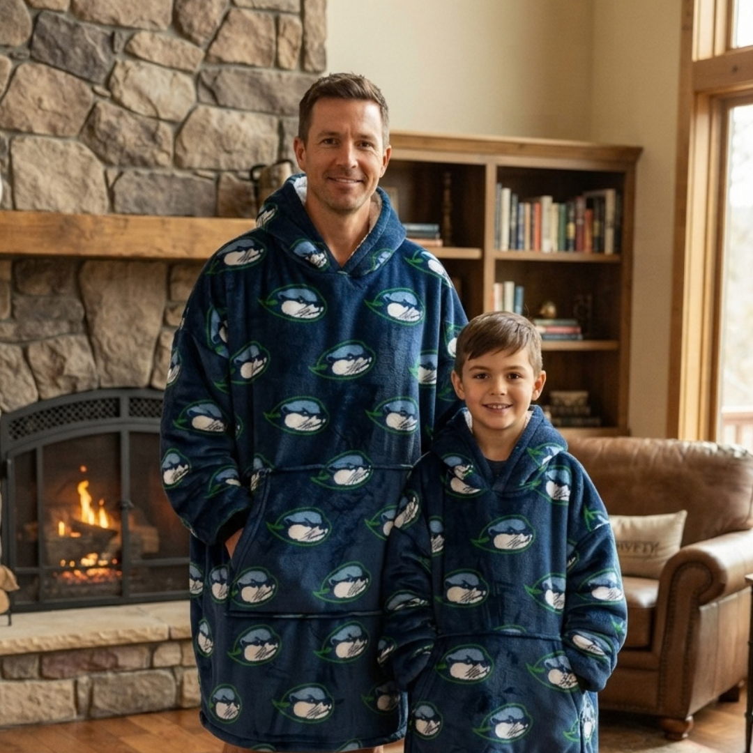 Custom Snuggie Hoodie for Men – Personalized Oversized Wearable Blanket Hoodie