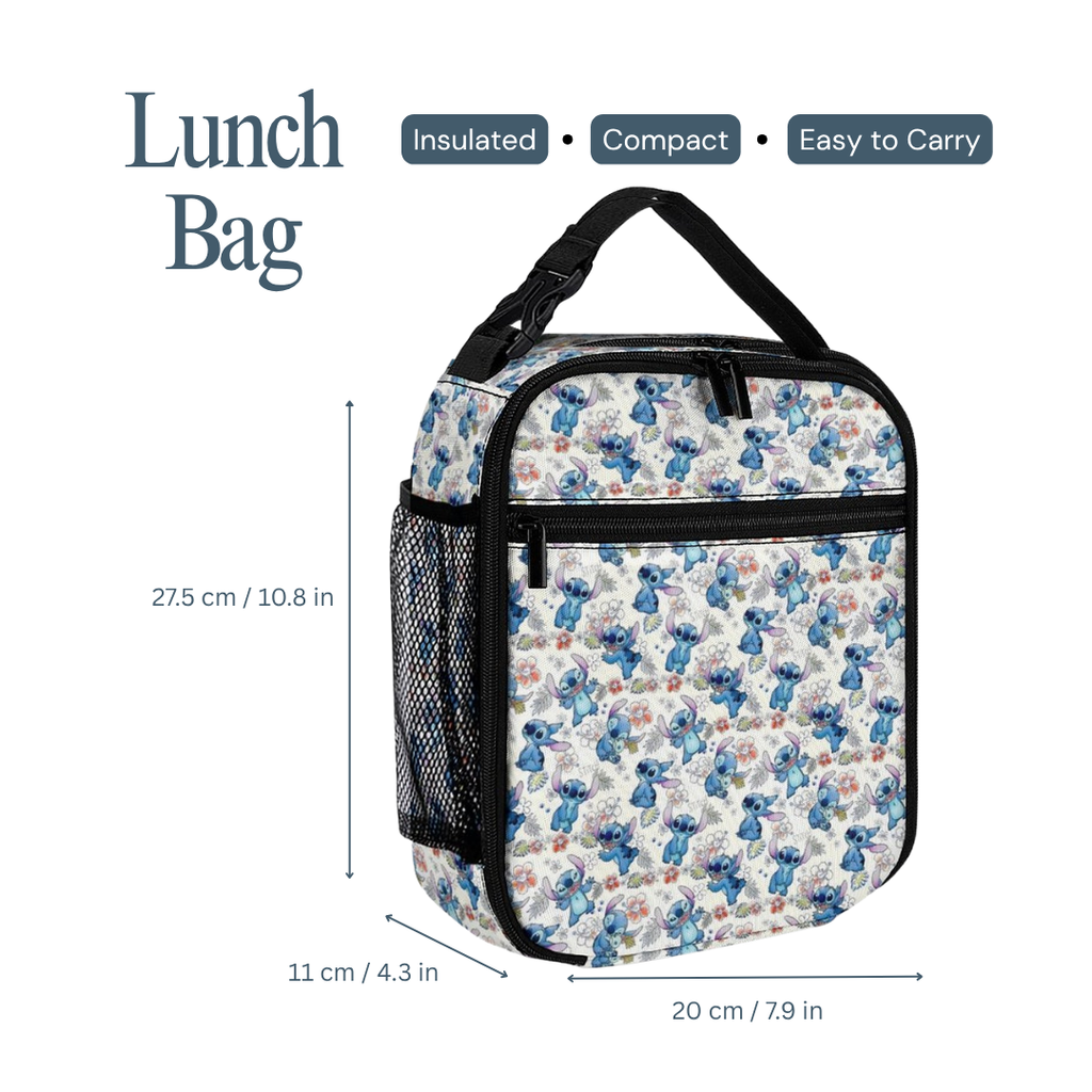 Personalized Stitch Backpack Set for Kids – 3-Piece School Bag Set