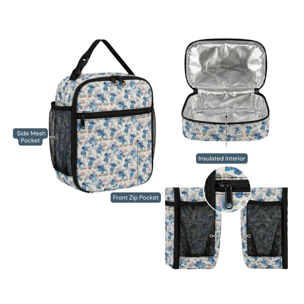 Personalized Stitch Backpack Set for Kids – 3-Piece School Bag Set