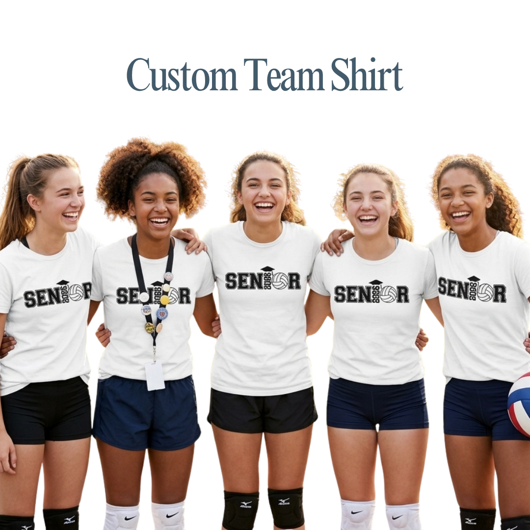Personalized Senior Volleyball 2026 Shirt – High School Graduation Tee