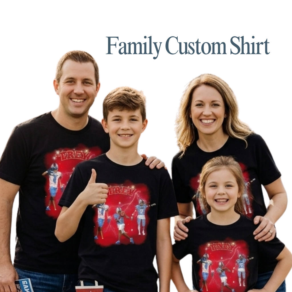 Personalized Football Shirt – Custom Cotton Sports T-Shirt for Kids & Teams