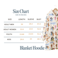 Custom Bluey Snuggie Blanket Hoodie – Personalized Family Wearable Blanket