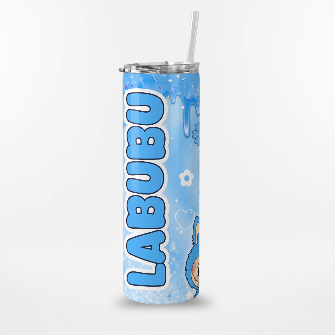 Personalized Blue Labubu Tumbler – 20 oz Stainless Steel Travel Mug