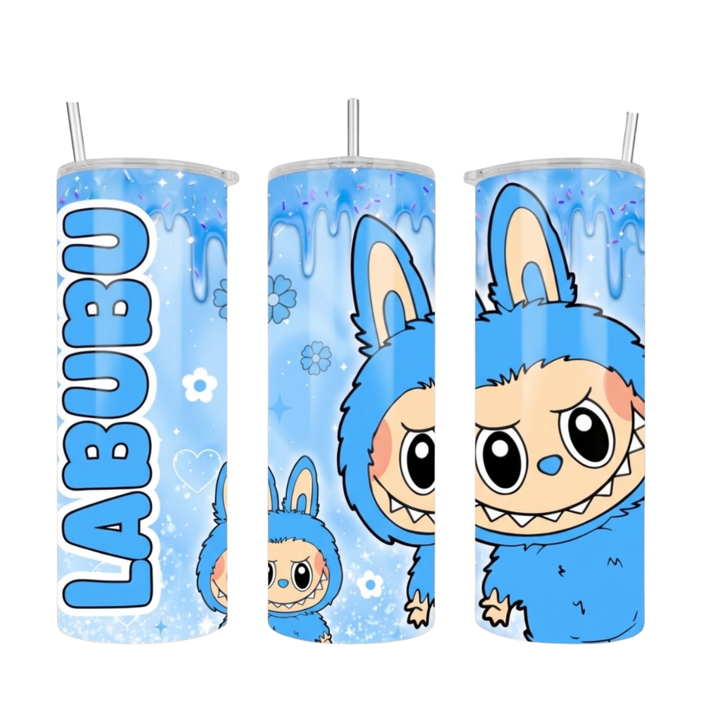 Personalized Blue Labubu Tumbler – 20 oz Stainless Steel Travel Mug