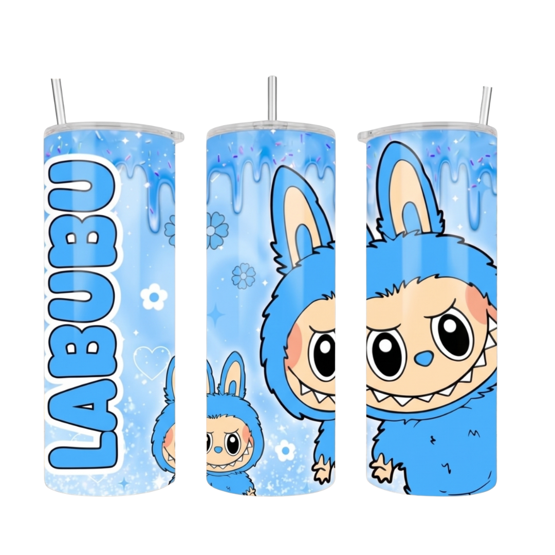 Personalized Blue Labubu Tumbler – 20 oz Stainless Steel Travel Mug
