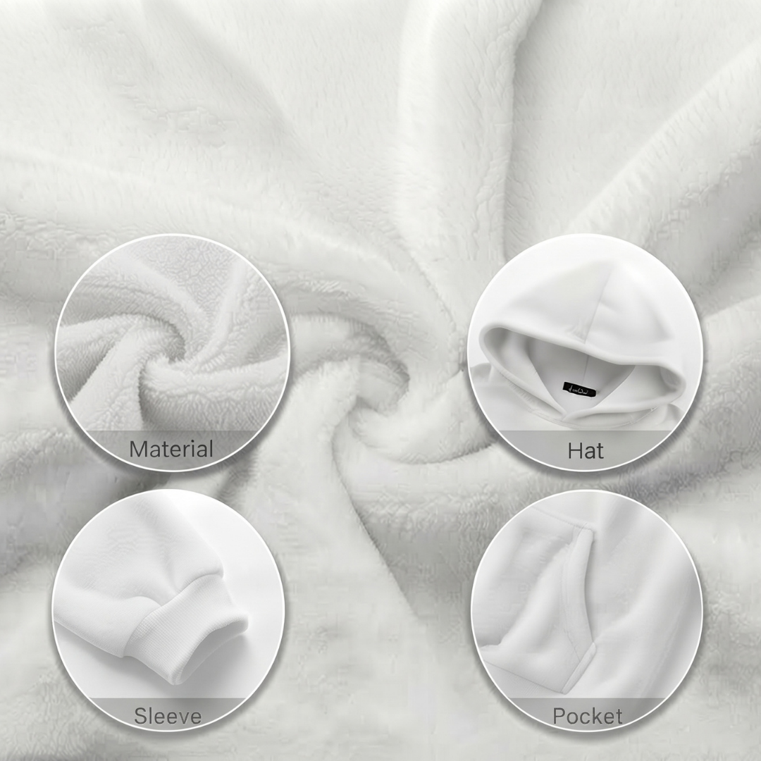 Custom Snuggie Hoodie for Men – Personalized Oversized Wearable Blanket Hoodie