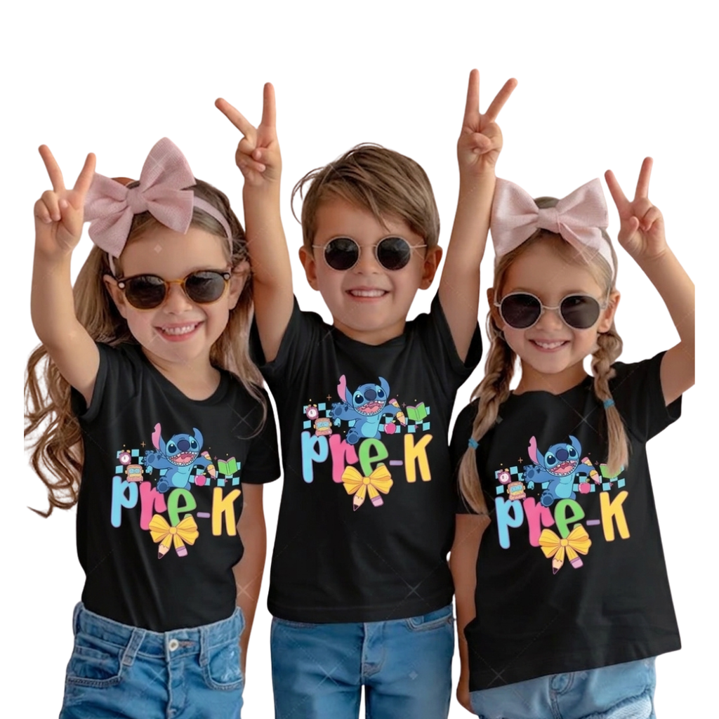 Personalized Stitch Pre-K Back to School Shirt – Kids Cotton T-Shirt