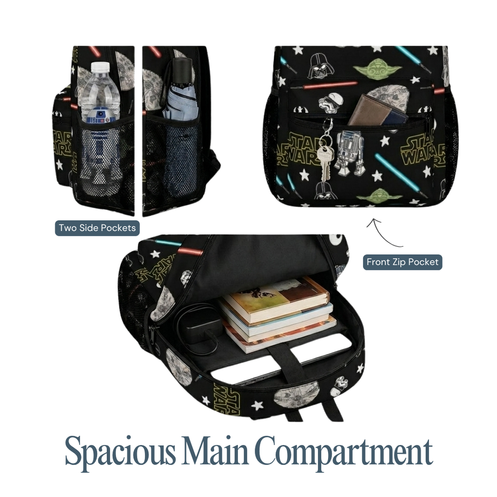 Personalized Star Wars Backpack Set for Kids – 3-Piece School Bag Set