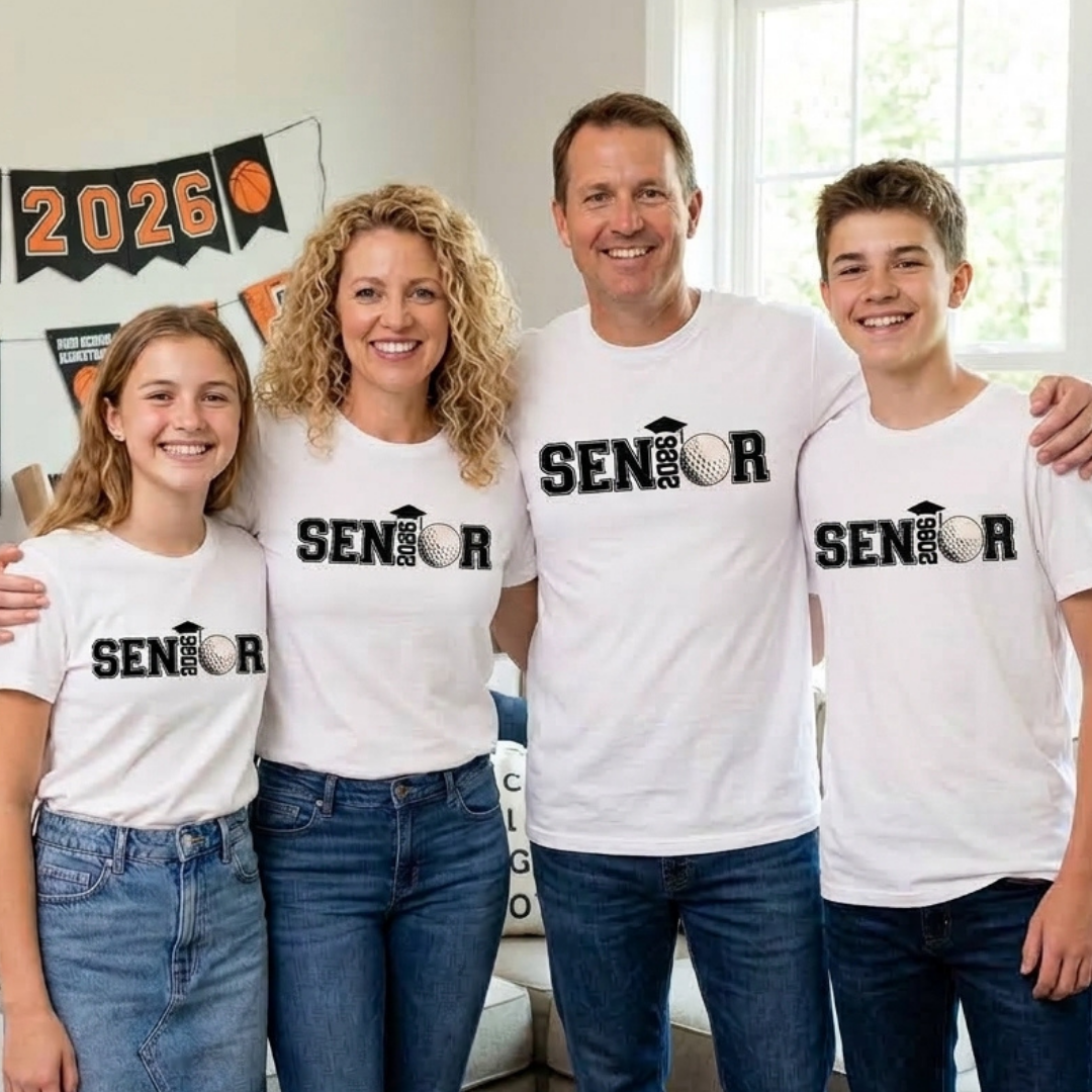 Personalized Senior Golf 2026 Shirt – High School Graduation Tee